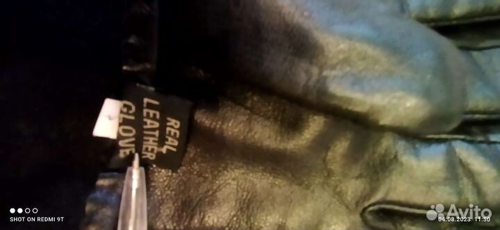 Мужские кожаные перчатки черные