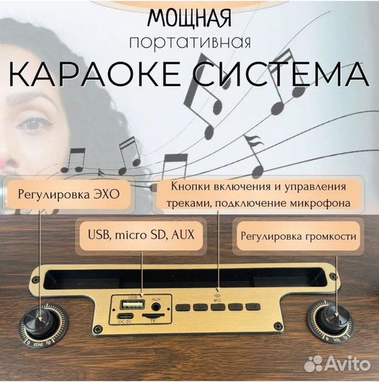 Портативная Bluetooth караоке-система