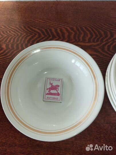 Тарелки СССР, стеклянная кофейная пара