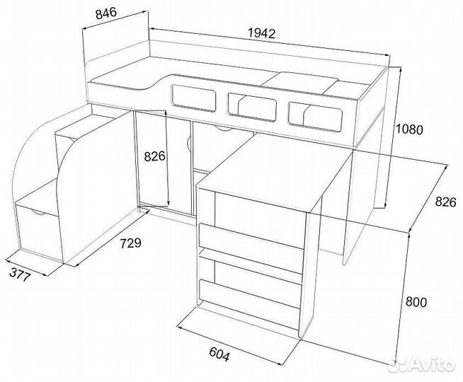 Кровать чердак в идеальном состоянии