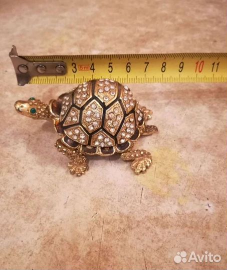 Черепашка-шкатулка металлическая
