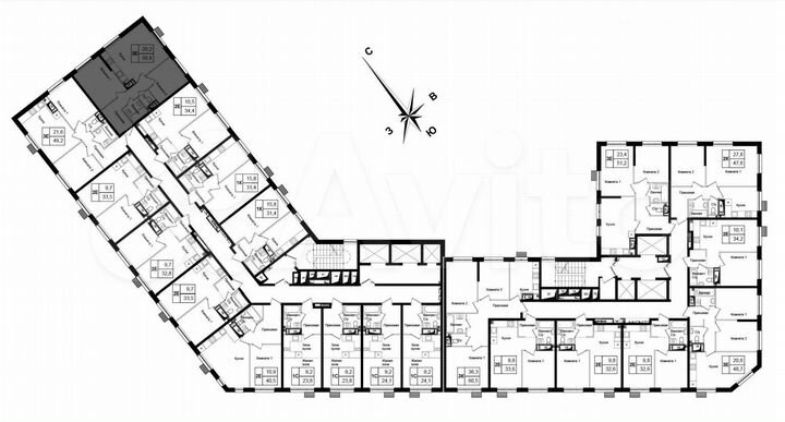 2-к. квартира, 50,6 м², 16/16 эт.