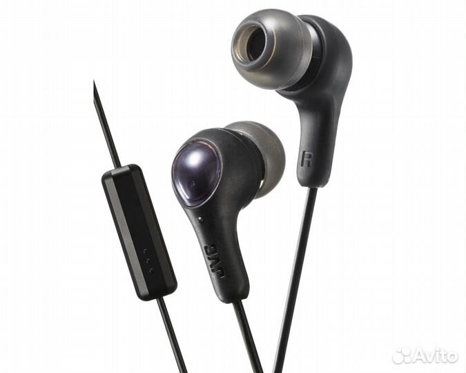 Гарнитура проводная JVC, серия Gumy Plus, черный