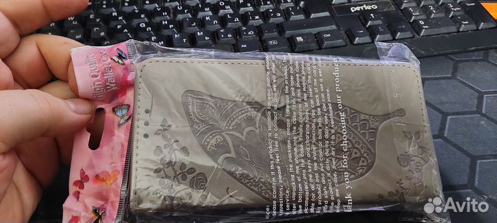 Кожаный чехол-книжка на samsung a14