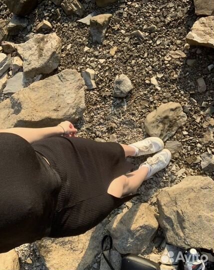 Юбка в рубчик миди