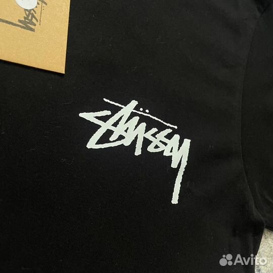 Хлопковая футболка stussy