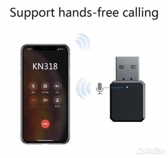 Bluetooth Аудиоприемник 5 AUX для авто