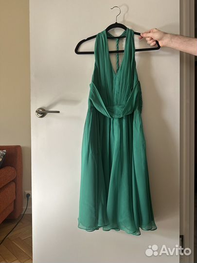 Платье зеленое шифон