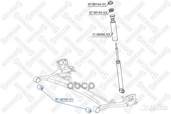 87-98143-SX сайлентблок зад. балки Toyota Yari