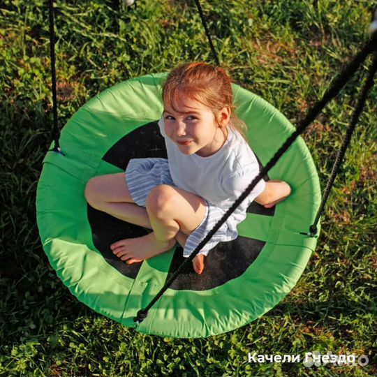 Детский комплекс Богатырь плюс качели гнездо