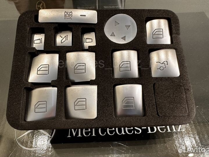 Накладки на кнопки зеркал и стекол Мерседес
