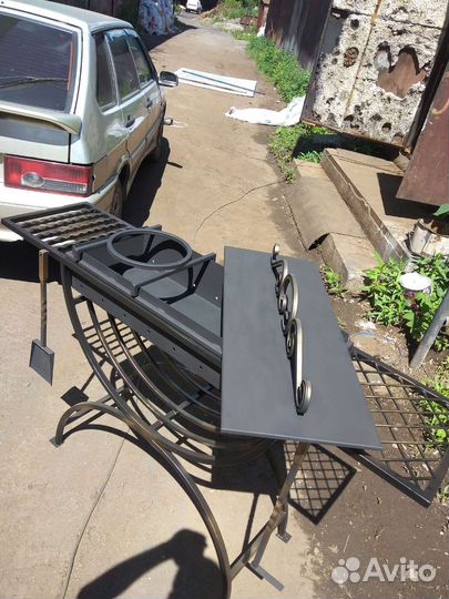 Мангал с кольцом под казан