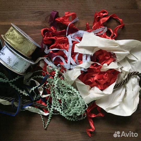 Лот для шитья рукоделия винтаж отрез шелк