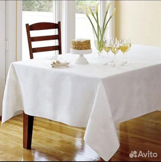 Скатерть белая 150 х 200
