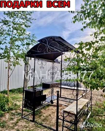 Кованные мангалы с крышей