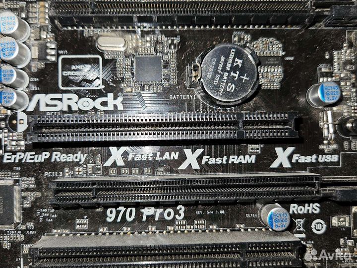 Материнская плата с процессором и памятью