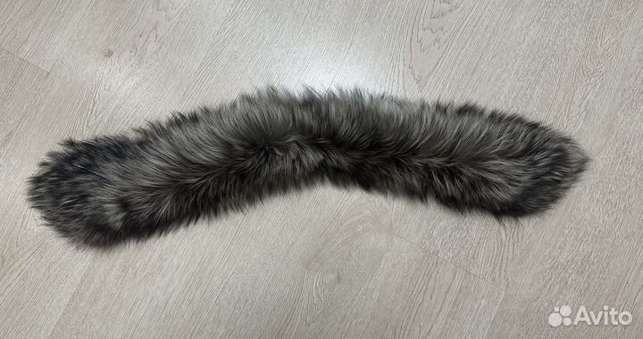 Мех натуральный крашенный песец чернобурка