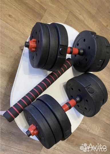 Гантели и штанга разборные 20 кг трансформер