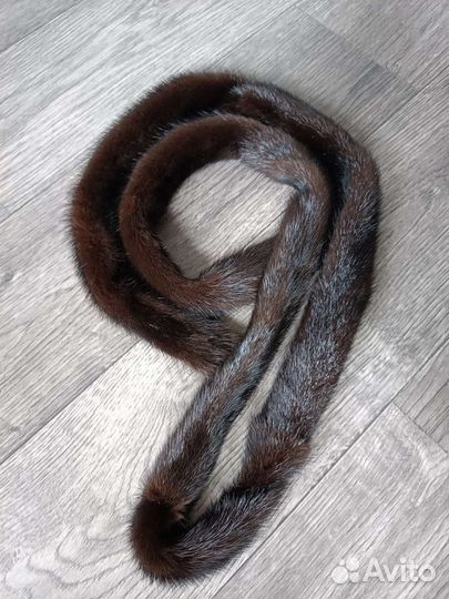 Норковый пояс Новый коричневый