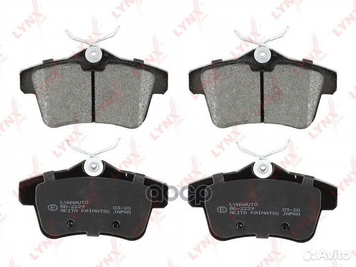 Колодки тормозные дисковые зад BD2229 lynxauto
