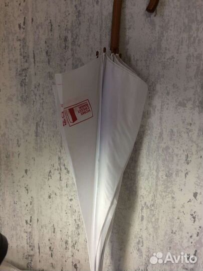 Зонт белый трость