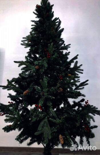 Елка искусственная литая с рябиной