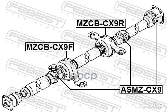 Подшипник опоры карданного вала Febest mzcb-CX9R