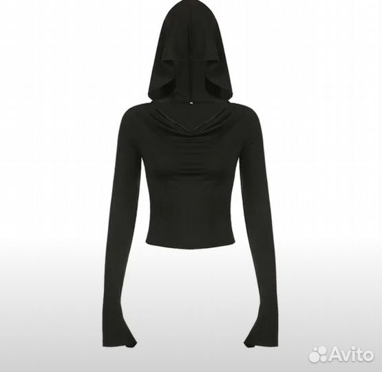 Кофта женская y2k с капюшоном