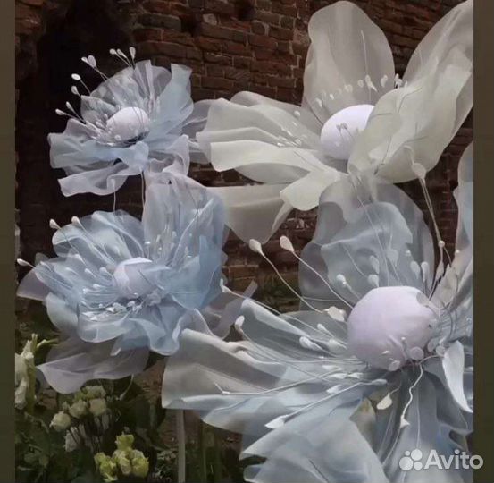 Цветы из ткани