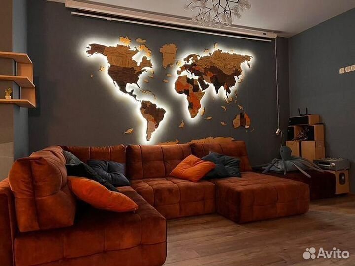 Карта мира на стену