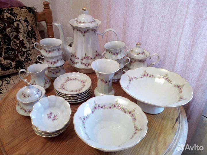 Чайный столовый сервис набор на шесть персон
