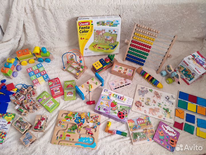 Развивающие деревянные игрушки Монтессори