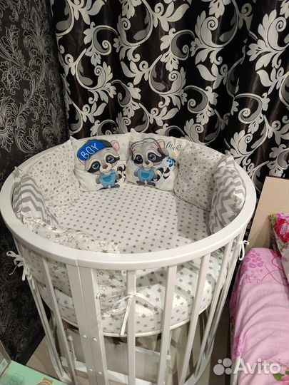 Матрас детский 75х75 в круглую кроватку