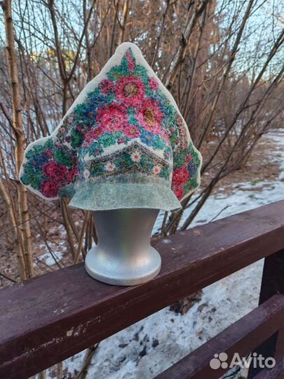 Банная шапка для женщины, кокошник