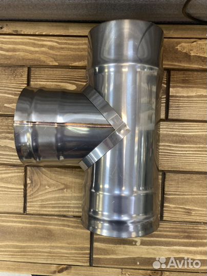 Тройник 90 для дымохода 115 толщина 0.8мм