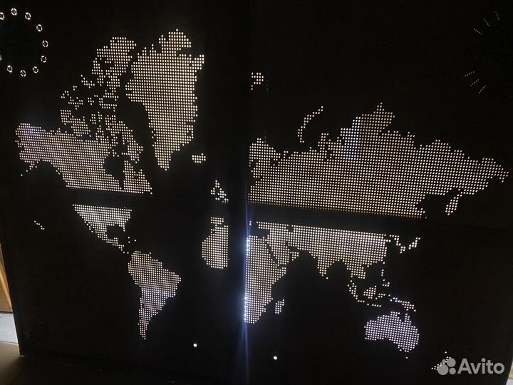 Большая Карта Мира с подсветкой