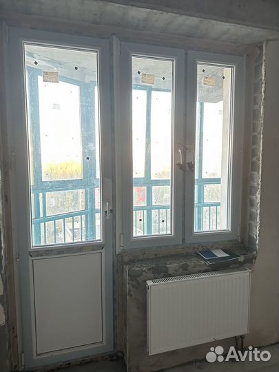 Пластиковые окна и дверь профиль 58см