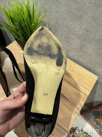 Туфли натуральная замша 34 размер