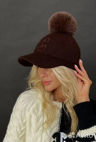 Женская утепленная бейсболка