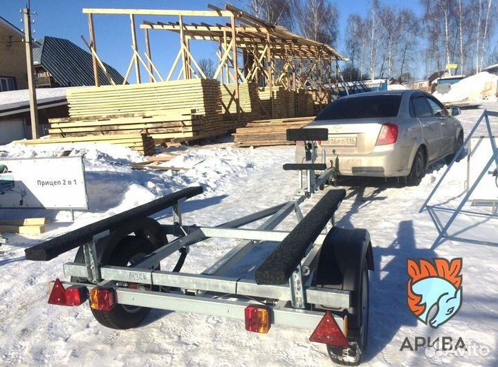 Автоприцеп лодочный мзса 81771С.012. Г/П 366 кг