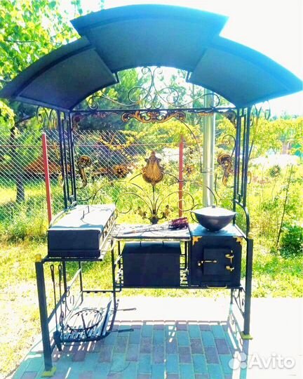 Мангал с печкой