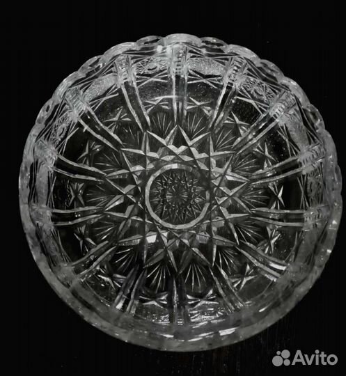Ваза красивая для фруктов, конфет. Хрусталь