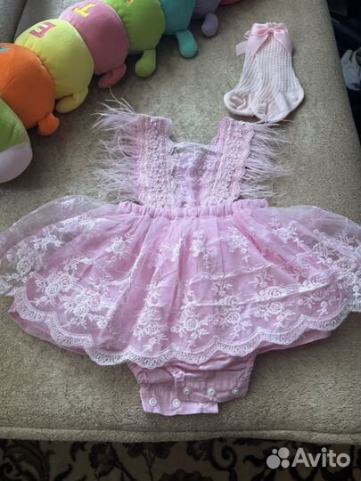 Платье для девочки 74-80 праздничное