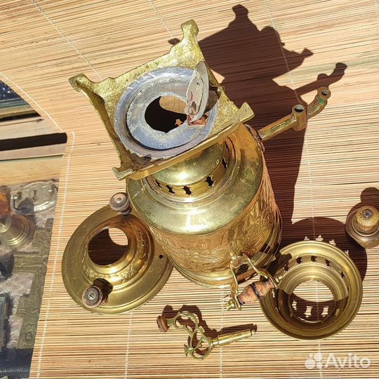Самовар латунный,угольный.30.0 см