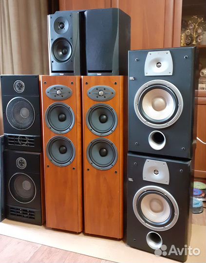 JBL N28,Celestion F28,Электроника 25ас,B&W 302
