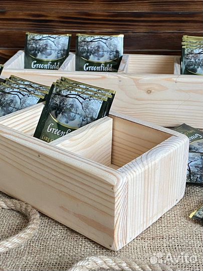 Чайница для пакетиков из дерева