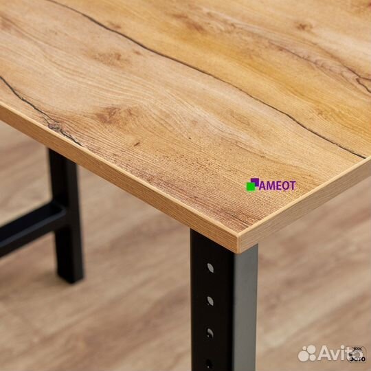 Угловой лофт стол Даврит 1Т 138х130