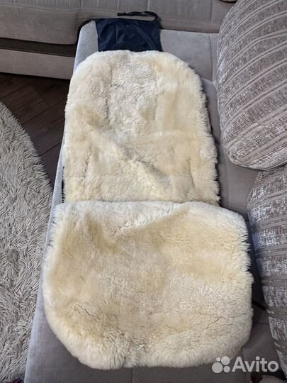 Конверт меховой для коляски с натуральной овчиной