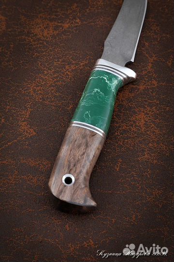 Нож Малыш-2, Х12мф, рукоять карельская береза кори