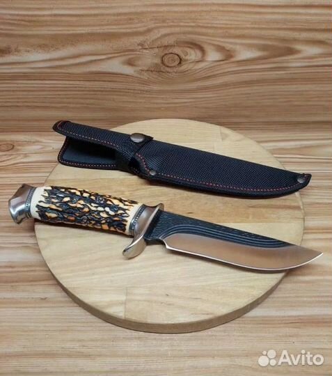Нож мощный с ножнами. Сталь 65Х13. Качество